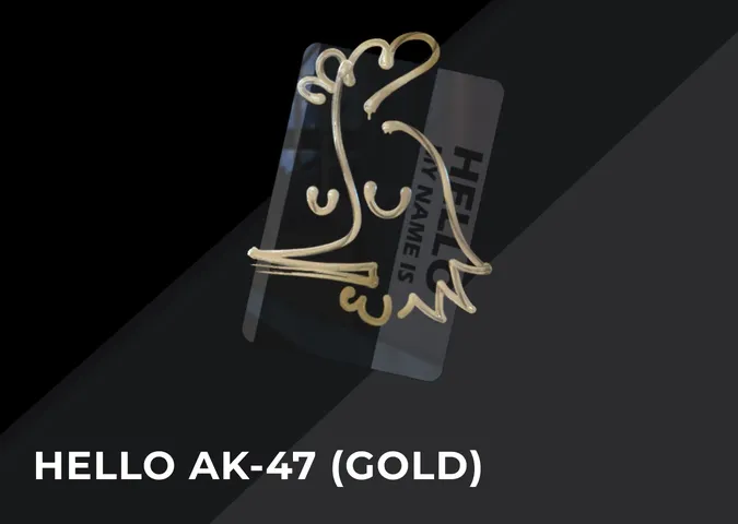 CS2 Sticker Hello AK-47 (Gold)