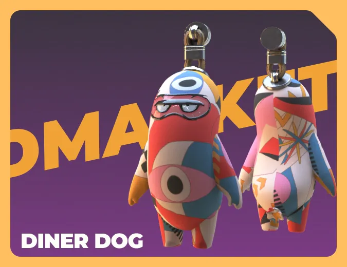 Diner Dog charm
