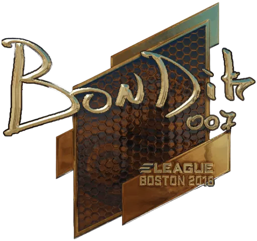 Aufkleber | bondik (Gold) | Boston 2018