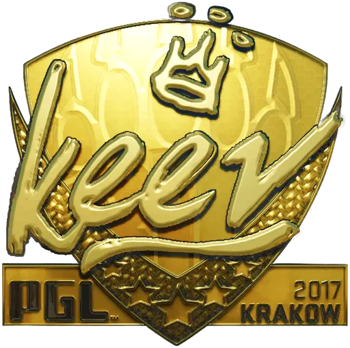 Aufkleber | keev (Gold) | Krakau 2017