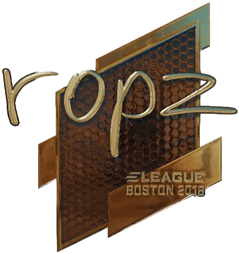 Aufkleber | ropz (Gold) | Boston 2018