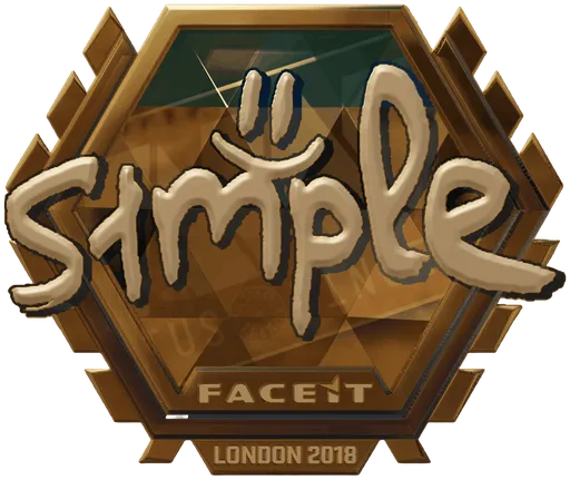 Aufkleber | s1mple (Gold) | London 2018