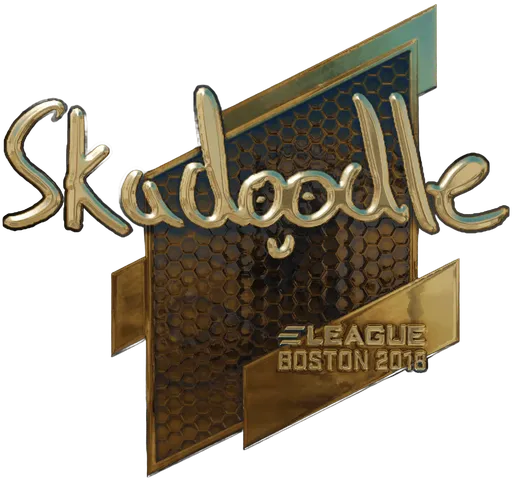 Aufkleber | Skadoodle (Gold) | Boston 2018