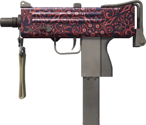 MAC-10 Red Filigree CS2 skin