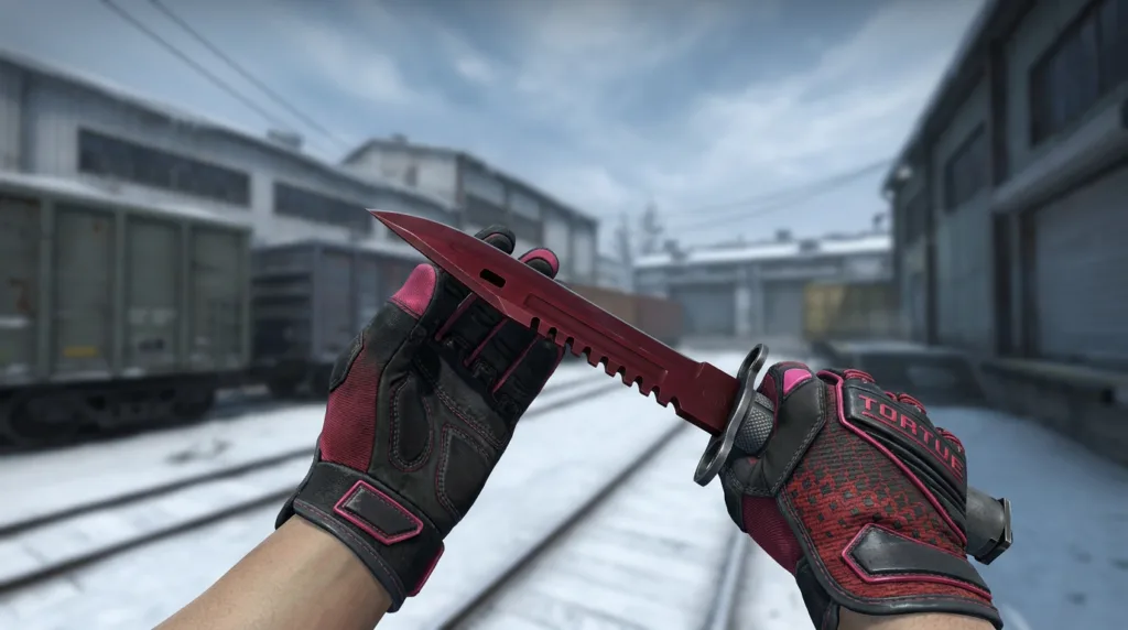M9 Bayonet Autotronic + Specialist Gloves Crimson Kimono